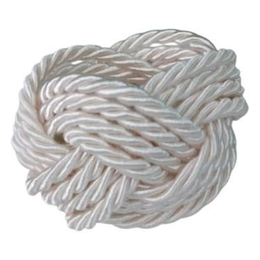 Imagem de Porta Guardanapo Náutico Decorativo, Kit 6 Peças, Cordão Trançado para Mesa Posta, Anel de Guardanapo em Tecido Linho, Laço Clássico, Vermelho (Champanhe)