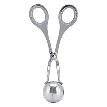 Imagem de Pinça para máquina de carne, alça ergonômica de aço inoxidável, acessórios de cozinha para almôndegas caseiras, bolas de peixe, bolas de arroz (P)