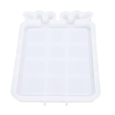 Imagem de Pssopp Molde de Resina de Bandeja de Frutas, Molde de Fundição de Resina Retangular Com Tema de Natal, Placa de Servir de Silicone para Fazer Bandeja de chá de Montanha-russa