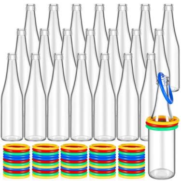 Imagem de Tioncy Ring Toss Game 30 garrafas de vidro e 150 anéis coloridos