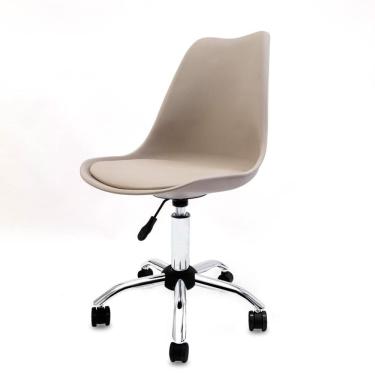 Imagem de Cadeira Saarinen Office Nude  Base Em Aço Cromado