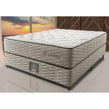 Imagem de Cama Box Casal Colchão Euro + Box 138x188x71 Molas Ensacadas Cama Inbox Ocean Bege