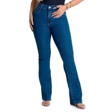 Imagem de Calça Jeans Feminina Sawary Boot Cut Lavagem Clara Azul-Feminino