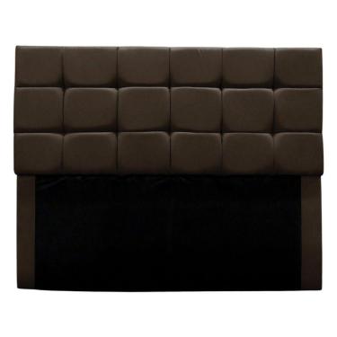 Imagem de Cabeceira Cama Box Estofada Queen 160 Cm Bianca Suede Marrom