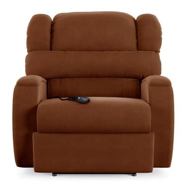 Imagem de Poltrona Do Papai Sala De Cinema Reclinável Manchester Controle Elétrico Usb Veludo Terracota