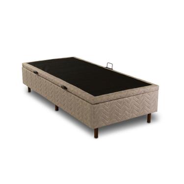 Imagem de Base para Cama Box Solteiro Arcón com Baú (43x88x188) Poliéster Bege
