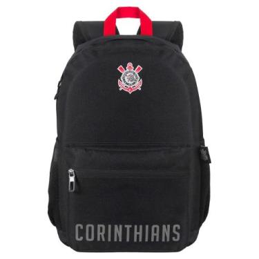 Imagem de Mochila De Costas Escolar Escudo Corinthians Licenciado - Xeryus, Pret