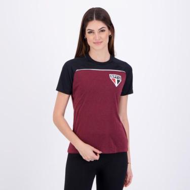 Imagem de Camisa São Paulo Enlaçar Feminina Bordô - Braziline, GG
