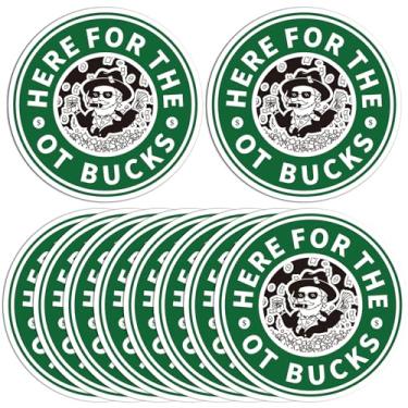 Imagem de 10 peças Here for The OT Bucks, adesivos engraçados para capacetes de 7,6 cm, adesivo de meme de trabalho criativo para adultos, à prova d'água, decalque de para-choque para Kindle, capacete, caixa de