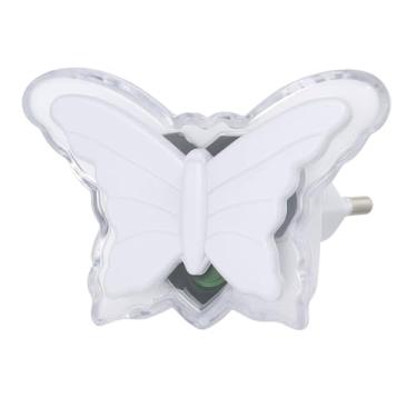 Imagem de Abajur de Tomada LED Bivolt 0.5W Luz Noturna Decorativa para Ambientes Internos Formato Borboleta