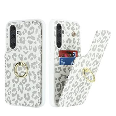 Imagem de Lipvina Capa para Samsung Galaxy A54 5G com porta-cartão, capa carteira para Galaxy A54 5G para mulheres, porta-cartão de crédito, suporte de anel, capas de carteira de telefone fofas 6,4 polegadas