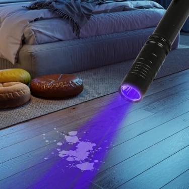 Imagem de Lanterna UV com clipe, mini luz UV portátil para urina de animais de estimação, escorpião, cura de resina, percevejos de cama, hotel