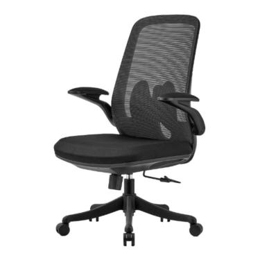 Imagem de Cadeira Escritório Giratória Diretor Austin Rivatti Tela Mesh Polipropileno Preto Com Rodizios Nylon