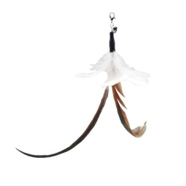 Imagem de Luzhengyang Recargas de varinha Feather Cat Teaser – Cabeças inspiradas em pássaros naturais, acessórios de brinquedo de gato para brincadeiras interativas (pacote com 5) (refil de penas longas)