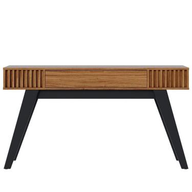 Imagem de Aparador Para Sala 1 Gaveta 136 Cm Riviera Colibri Noce Milano Preto