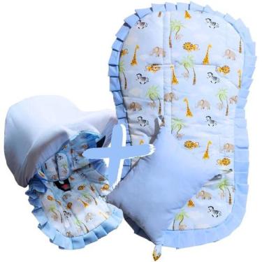 Imagem de Kit Capa de Bebê Conforto + Capa de Carrinho + Jogo Protetor de Cinto 