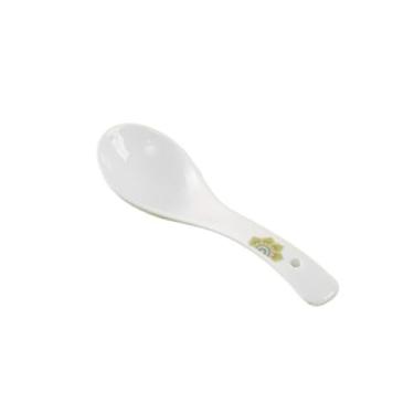 Imagem de Concha de sopa Colher de sopa pequena cerâmica branca colher arroz japonês porcelana lisa agitação chinesa, 1 peça(Pequeno)