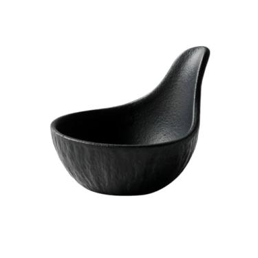 Imagem de caixa de lanches Pequenos recipientes de cerâmica são usados ​​para servir molho soja, tomate, barbecue e outros temperos