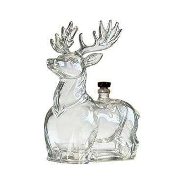 Imagem de Decantador De Whisky | Recipiente Divertido em Forma de Cervo 120ml | Decantador de Vidro para Bebidas - Para Decoracao de Casa Bar e Festa de Natal Aniversario Bourbon Vodka Brandy
