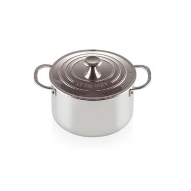 Imagem de Caçarola Funda com Tampa Signature 3-Ply Aço Inox 20 cm Le Creuset