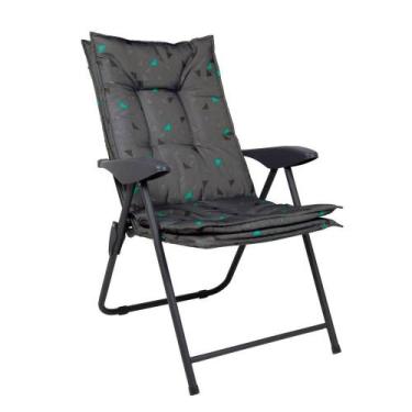 Imagem de Cadeira Poltrona Estofada Mor 9201 Dobrável Kairos Grafite, GRAFITE