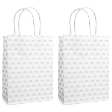Imagem de 12 sacos de presente de golfe com alça, saco de doces de papel para lembrancinhas esportivas para tema de golfe, artigos de decoração de festa de aniversário