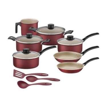 Imagem de Jogo de Panelas Tramontina Turim em Alumínio com Revestimento Interno 