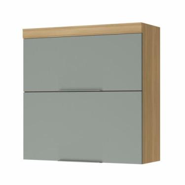 Imagem de Armário 2 Portas Basculante Marquesa 80cm 100 MDF - Nesher, Nature/Ver