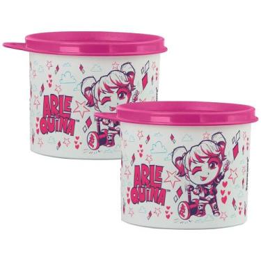 Imagem de Kit 2 Potes Tupper Redondinha Kids Arlequina 500ml - Tupperware