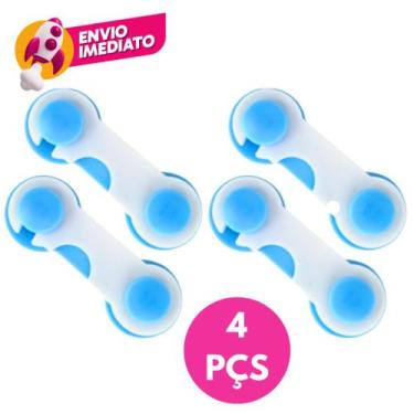 Imagem de Kit Trava Segurança Gaveta Porta Armário Cômoda Tranca Geladeira Prote