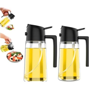 Imagem de Porta Azeite Spray Borrifador de Vidro 500ml para Óleos e Vinagres, Ideal para Culinária Saudável e Precisa