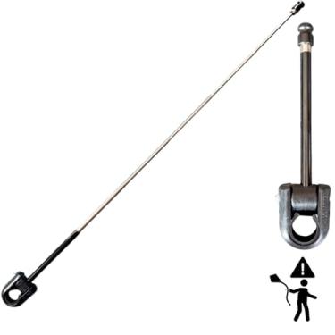 Imagem de Antena Corta Pipa 6 Estágios para Guidão em Fibra – Cor Preta