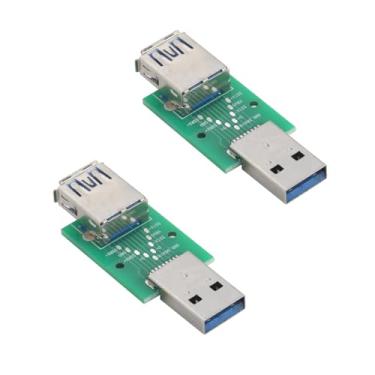 Imagem de Teansic 2 peças de placa adaptadora USB 3.0 macho para fêmea, conversor de dados USB 3.0 de alta velocidade, placa de teste para placa-mãe de PC, disco rígido, impressora