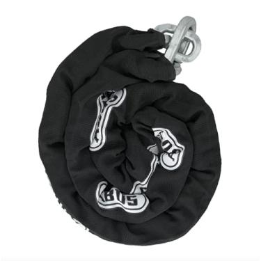 Imagem de ABUS Corrente de segurança quadrada de aço endurecido 14KS 1,8 m x 1,5 cm de espessura para bicicletas, recipientes, trailers, quadriciclos, motocicletas e propriedade pessoal/industrial