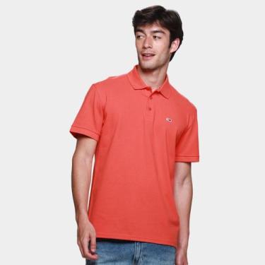 Imagem de Camisa Polo Tommy Jeans Casual Masculina, Laranja, M