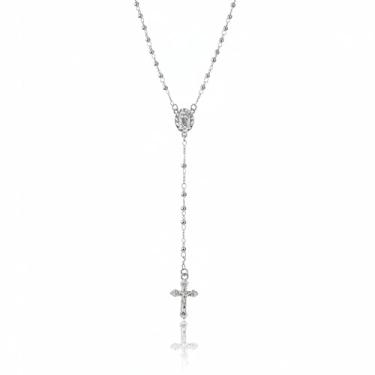 Imagem de Nazareth Store Colar de rosário de bronze banhado a ouro 18K Nossa Senhora de Guadalupe, medalha e crucifixo com contas de oração católica, pingente de joia religiosa, presente para mulheres e homens