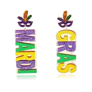 Imagem de Brincos de Carnaval Carnaval para mulheres, máscara, chapéu de palhaço, lagosta, carnaval, brincos pendentes, joias de carnaval, acessórios para mulheres, Large, Acrílico, Sem pedra preciosa