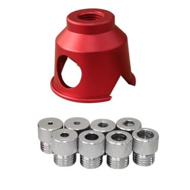 Imagem de Hilitand Carpintaria Reta Hole Puncher Vertical Jig Kit Profissional Alumínio Liga Broca Guia Com 3 10mm Buchas para Fabricação de Móveis e DIY Projetos