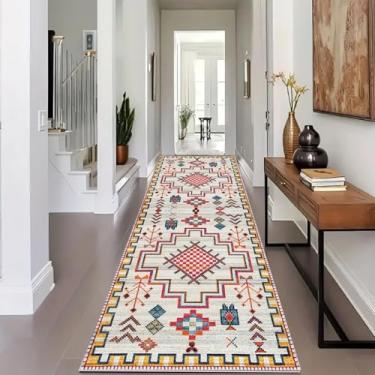 Imagem de HGTRH Tapete para corredores antiderrapante tapete de corredor longo lavável na máquina tapetes de cozinha corredor corredor tapetes estreitos para entrada tapetes com suporte de borracha C 70 x 600