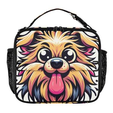 Imagem de Joisal Lancheira fofa para cães em aquarela para mulheres, meninas, lancheira masculina e infantil, lancheira para trabalho, bolsa térmica de alimentos portátil para meninos