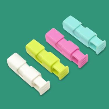 Imagem de Clipes de plástico reutilizáveis para sacos de alimentos, 24 peças, grampos compactos, contato sem alimentos, para pão, lanches, cozinha, armazenamento, viagem, 6 peças