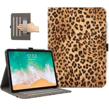 Imagem de Lokigo Capa para iPad Air de 13 polegadas M3/M2 (2025/2024) Leopard iPad Pro 12,9 (6ª/5ª geração 2022/2021), compatível com Touch ID e Pencil Pro/2ª/USB-C, marrom