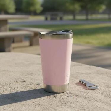 Imagem de Copo Térmico Com Abridor 500ml 10 Unidades - IMP, Rosa Claro