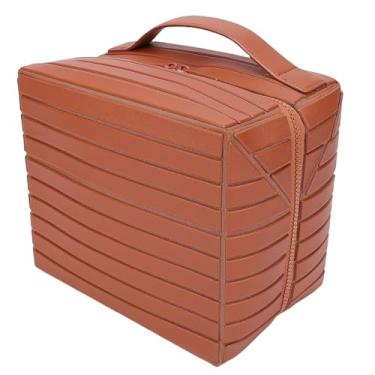 Imagem de ASHATA Bolsa de Maquiagem Dobrável, Estojo Cosmético de Viagem à Prova D'água de Grande Capacidade, para Armazenamento de Produtos de Higiene Pessoal de Maquiagem para Mulheres e (Azul-marinho)