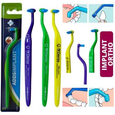 Imagem de Kit Escova Dental Para Protese Protocolo Implante RV Dente Com 3 Unida
