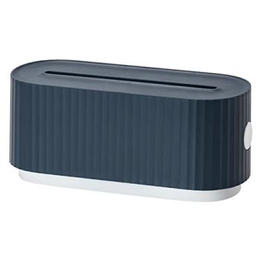 Imagem de Caixa de Gerenciamento Cabos com Suporte para Telefone na Tampa Organizador Fios Mesa Protetor Painéis Tomada Esconder Escritório Residencial Ranhuras