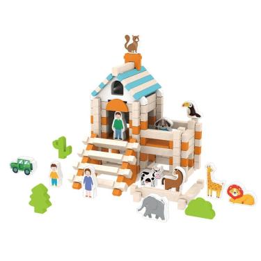 Imagem de Blocos de construção de quebra-cabeça de madeira Mortise & Tenon Design Kids