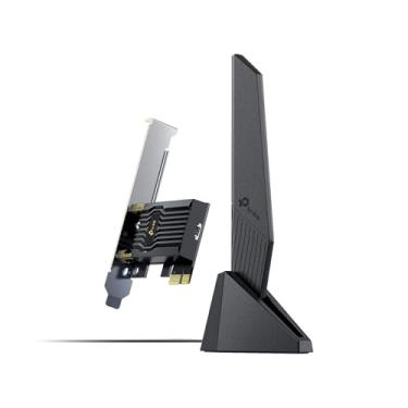 Imagem de TP-Link Cartão Wi-Fi AXE5400 6E PCIe para PC (Archer TXE73E), cartão sem fio de três bandas até 5,4 Gbps, 6GHz, baixa latência, Bluetooth 5.3, WPA3, antena exclusiva
