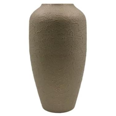 Imagem de Hosley Vaso de metal marrom alto de 28 cm, ideal para presente de flores secas para arranjos florais, casamento, casa, spa, velas votivas, jardins