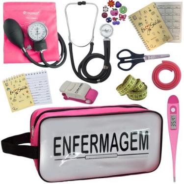 Imagem de Kit Enfermagem Profissional Glicose Estagio Saude Completo - PREMIUM, 